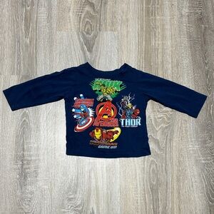 Marvel Navy Blue Avengers Long-Sleeve Graphic Tee